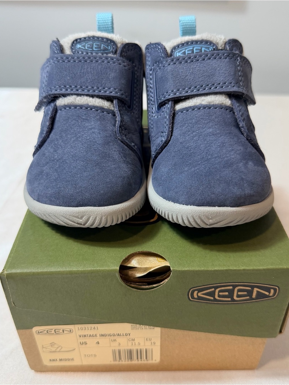Keen Middie Easy-On Sneaker Boots Vintage Indigo/Alloy size 4